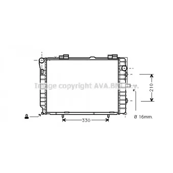Radiateur, refroidissement du moteur AVA QUALITY COOLING MS2229