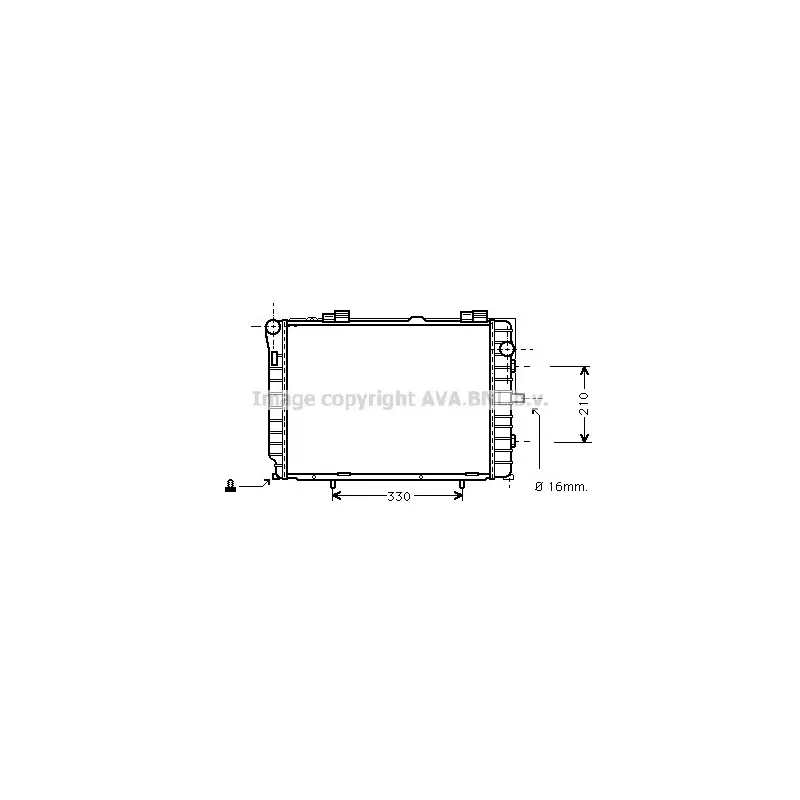 Radiateur, refroidissement du moteur AVA QUALITY COOLING MS2229