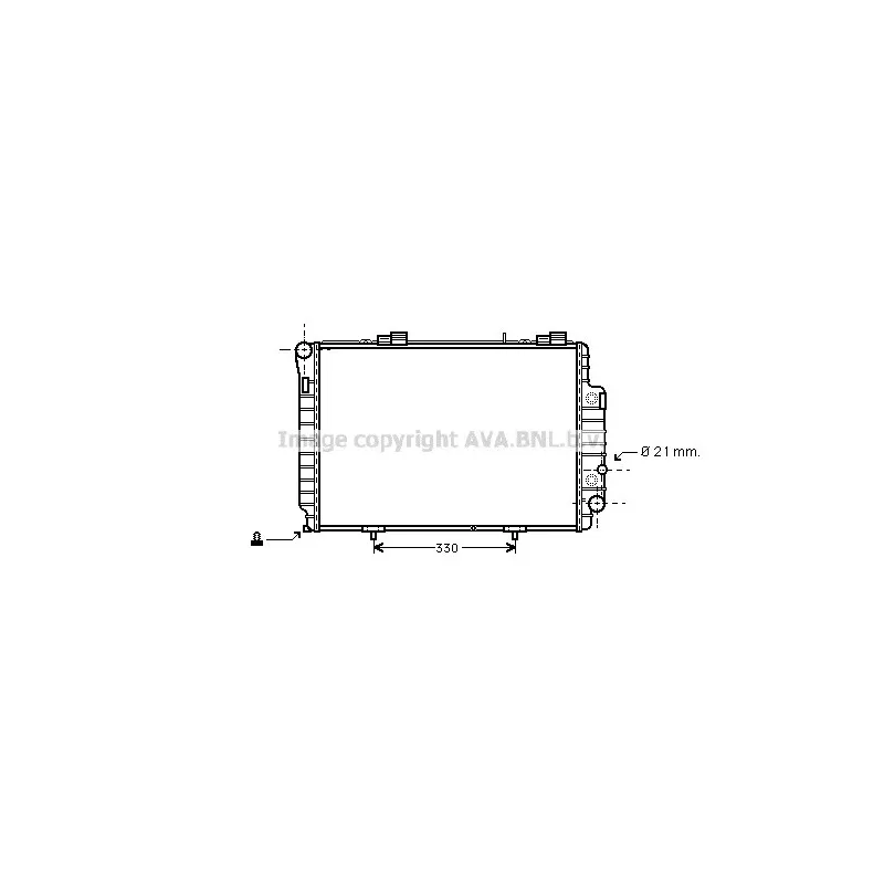 Radiateur, refroidissement du moteur AVA QUALITY COOLING MS2230