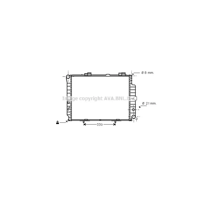 Radiateur, refroidissement du moteur AVA QUALITY COOLING MS2231