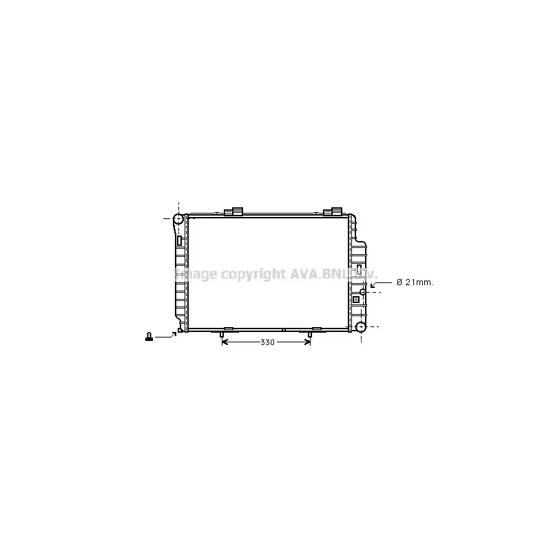 Radiateur, refroidissement du moteur AVA QUALITY COOLING MS2235
