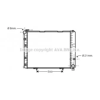 Radiateur, refroidissement du moteur AVA QUALITY COOLING MS2236
