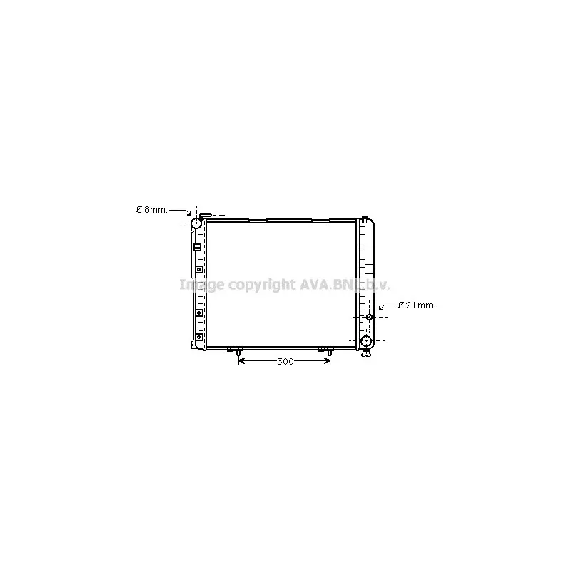 Radiateur, refroidissement du moteur AVA QUALITY COOLING MS2236