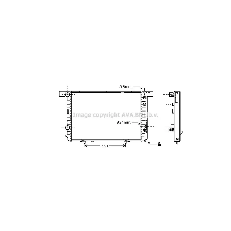 Radiateur, refroidissement du moteur AVA QUALITY COOLING MS2237
