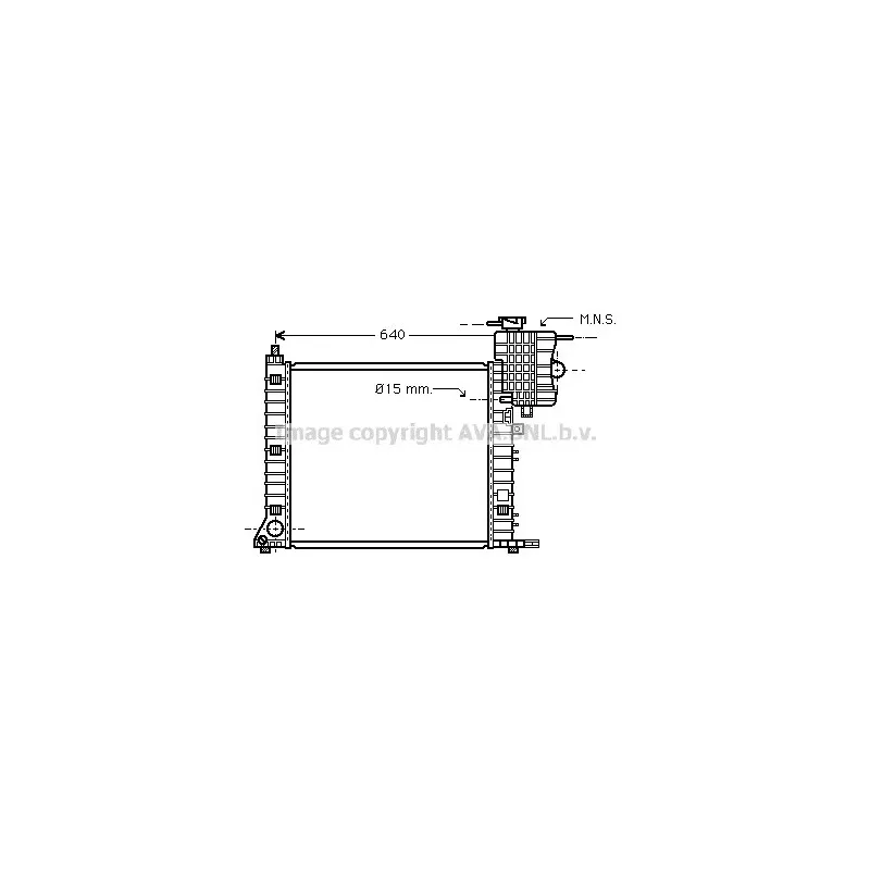 Radiateur, refroidissement du moteur AVA QUALITY COOLING MS2264