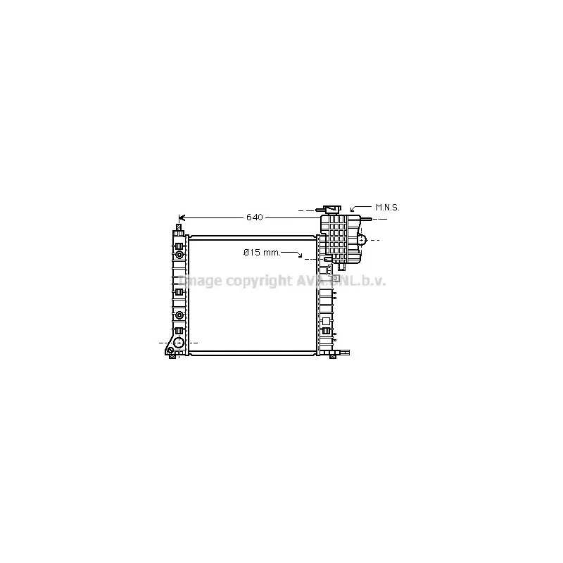 Radiateur, refroidissement du moteur AVA QUALITY COOLING MS2265
