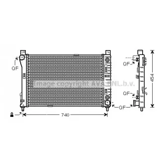 Radiateur, refroidissement du moteur AVA QUALITY COOLING MS2286