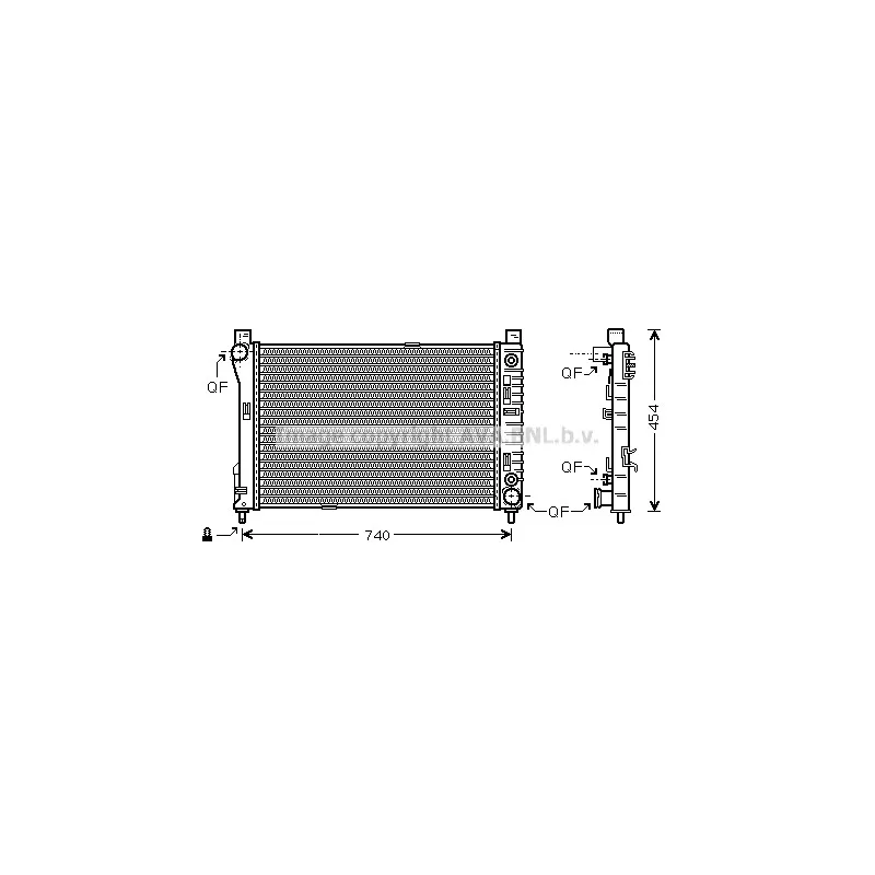 Radiateur, refroidissement du moteur AVA QUALITY COOLING MS2286