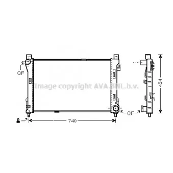 Radiateur, refroidissement du moteur AVA QUALITY COOLING MS2288