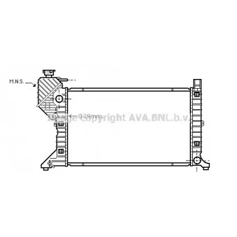 Radiateur, refroidissement du moteur AVA QUALITY COOLING MS2300