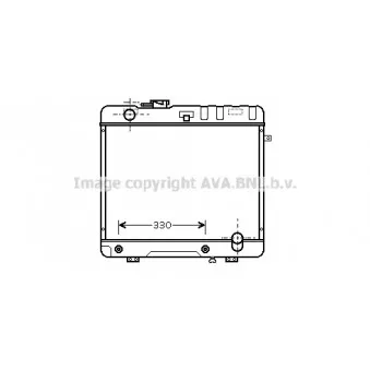 Radiateur, refroidissement du moteur AVA QUALITY COOLING MS2333
