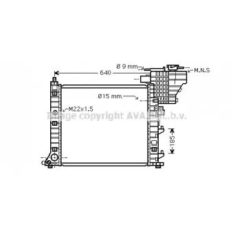 Radiateur, refroidissement du moteur AVA QUALITY COOLING MS2335