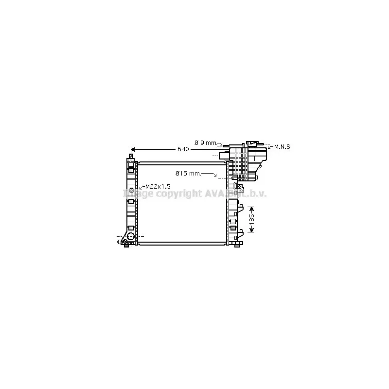 Radiateur, refroidissement du moteur AVA QUALITY COOLING MS2335
