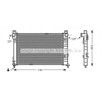 Radiateur, refroidissement du moteur AVA QUALITY COOLING MS2338