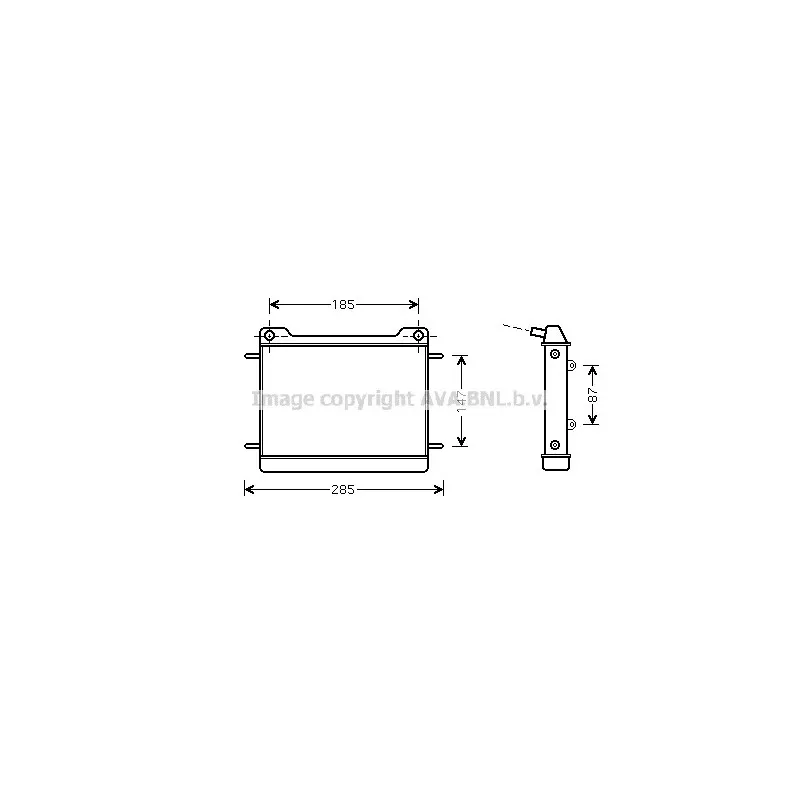 Radiateur, refroidissement du moteur AVA QUALITY COOLING MS2347