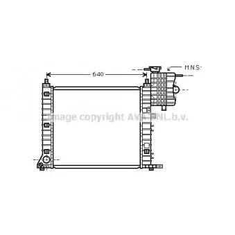Radiateur, refroidissement du moteur AVA QUALITY COOLING MS2348