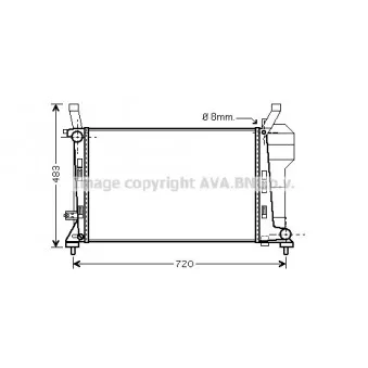 Radiateur, refroidissement du moteur AVA QUALITY COOLING MS2363