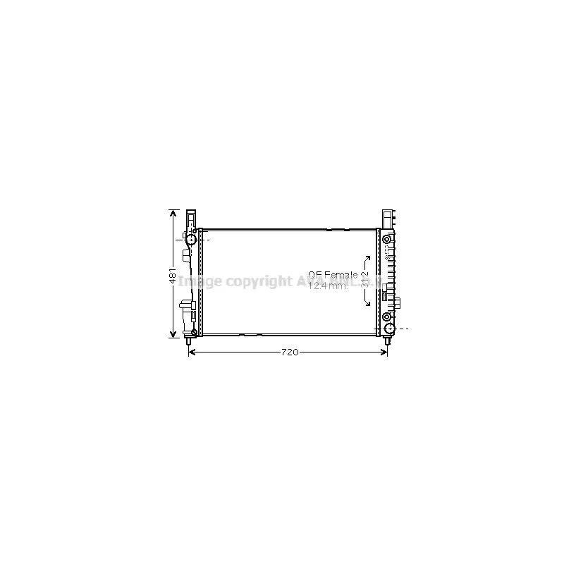 Radiateur, refroidissement du moteur AVA QUALITY COOLING MS2364