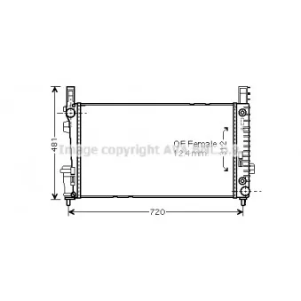Radiateur, refroidissement du moteur AVA QUALITY COOLING MS2365