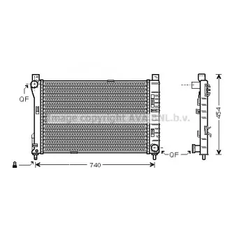 Radiateur, refroidissement du moteur AVA QUALITY COOLING MS2378