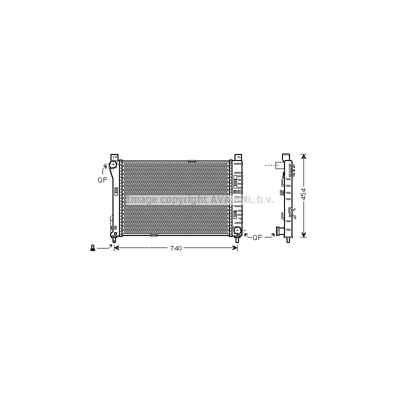 Radiateur, refroidissement du moteur AVA QUALITY COOLING MS2378