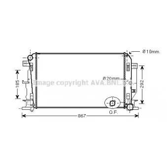 Radiateur, refroidissement du moteur AVA QUALITY COOLING MS2402