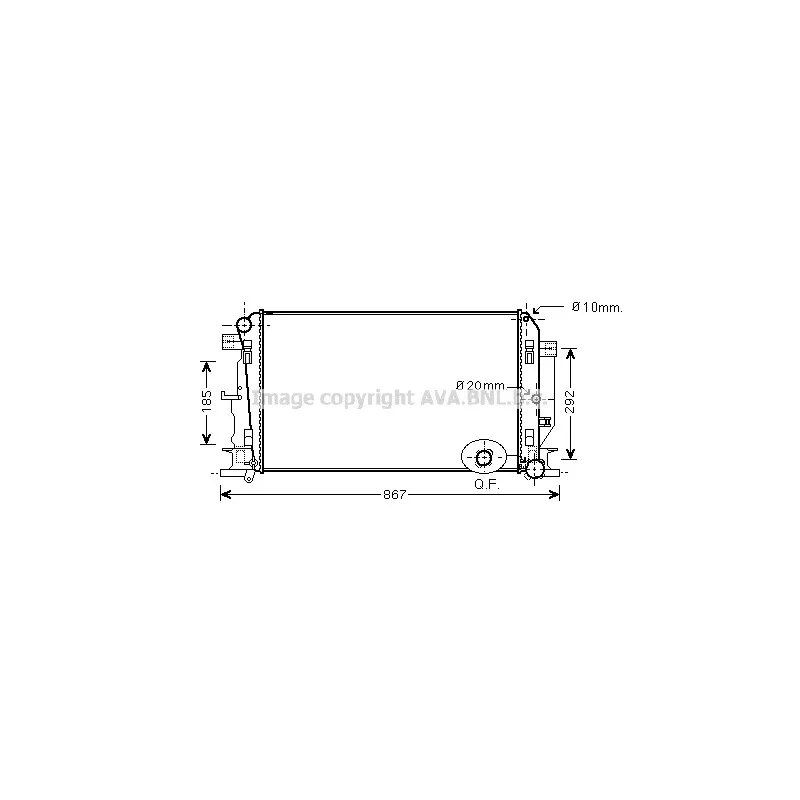 Radiateur, refroidissement du moteur AVA QUALITY COOLING MS2402