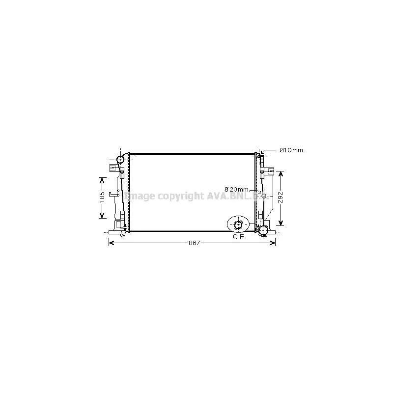 Radiateur, refroidissement du moteur AVA QUALITY COOLING MS2444