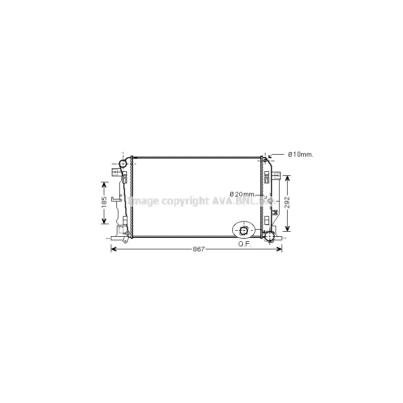 Radiateur, refroidissement du moteur AVA QUALITY COOLING MS2446