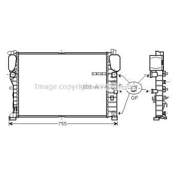 Radiateur, refroidissement du moteur AVA QUALITY COOLING MS2459