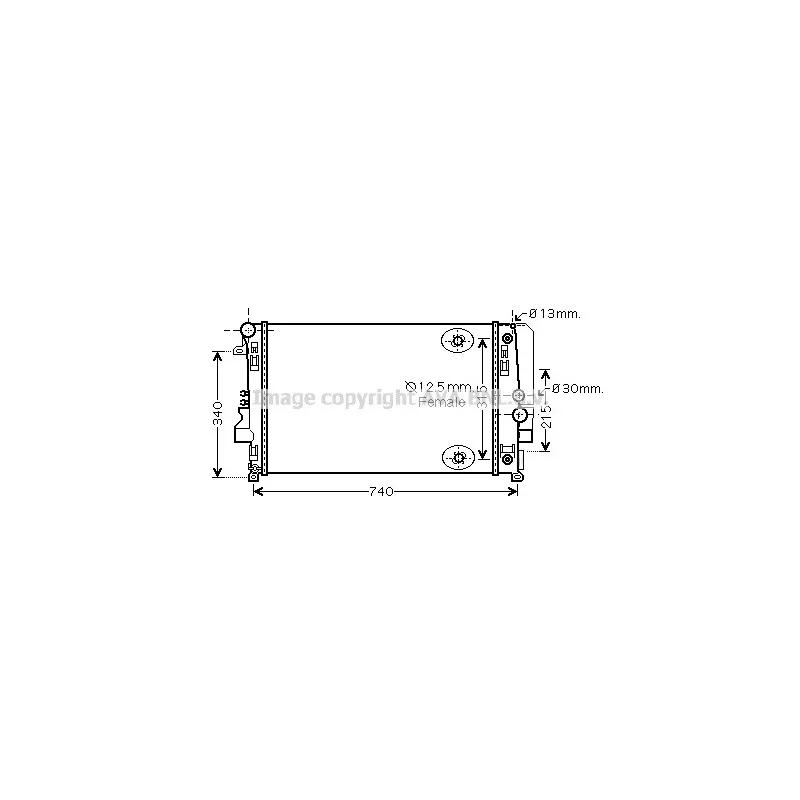 Radiateur, refroidissement du moteur AVA QUALITY COOLING MS2460