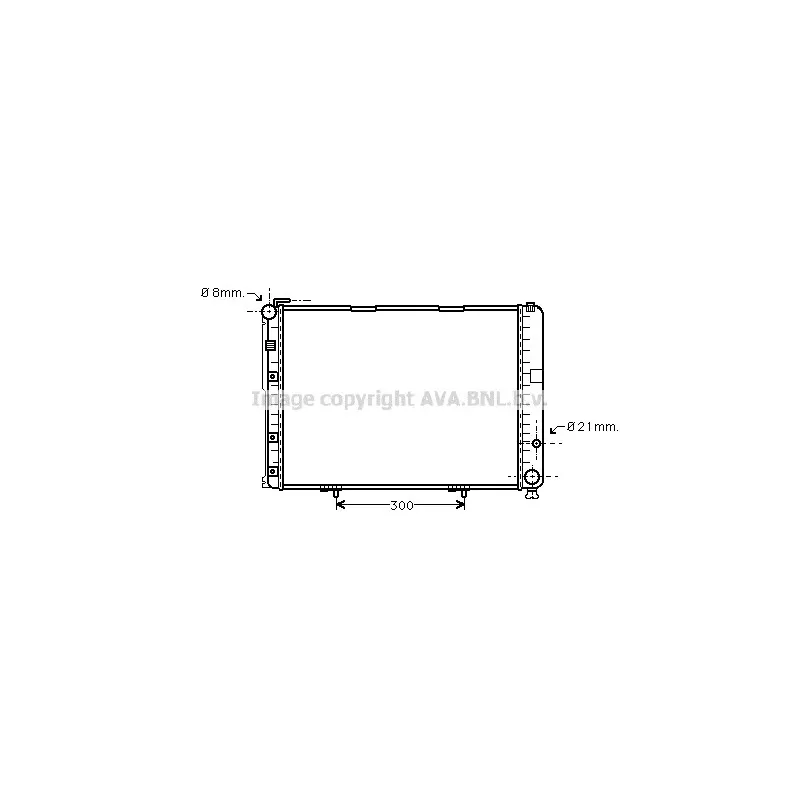 Radiateur, refroidissement du moteur AVA QUALITY COOLING MS2553
