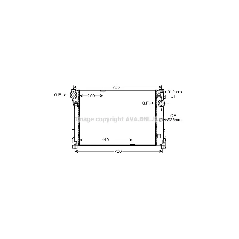 Radiateur, refroidissement du moteur AVA QUALITY COOLING MS2591