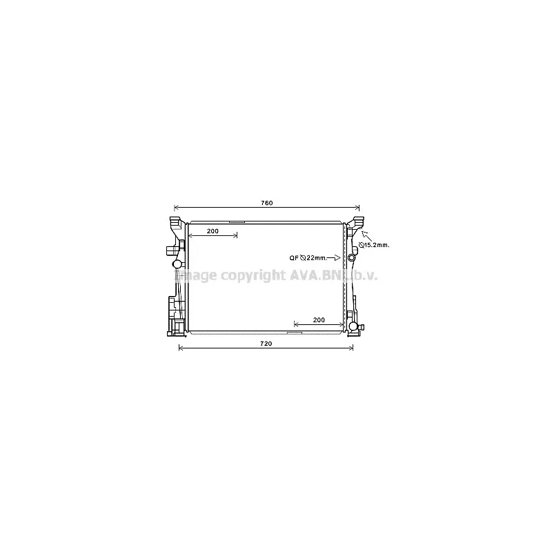 Radiateur, refroidissement du moteur AVA QUALITY COOLING MS2652