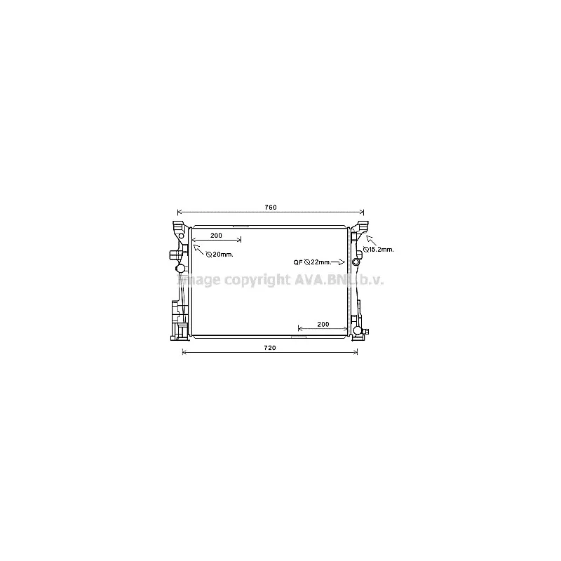 Radiateur, refroidissement du moteur AVA QUALITY COOLING MS2653