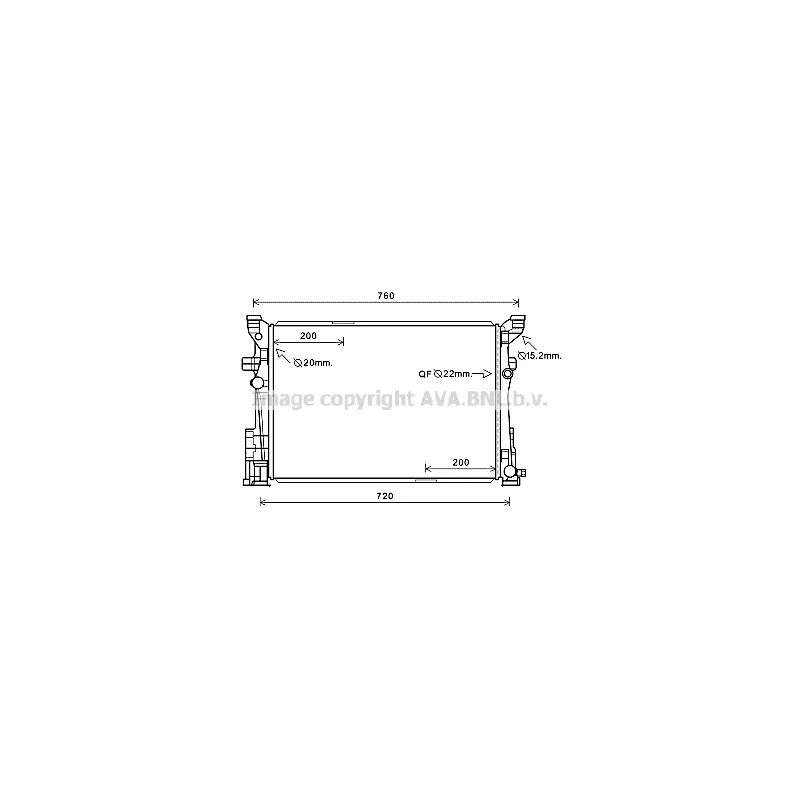 Radiateur, refroidissement du moteur AVA QUALITY COOLING MS2654
