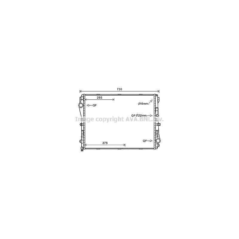 Radiateur, refroidissement du moteur AVA QUALITY COOLING MS2667