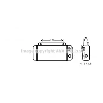 Radiateur d'huile AVA QUALITY COOLING MS3011