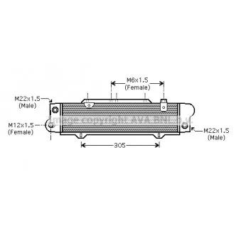 Radiateur d'huile AVA QUALITY COOLING MS3346