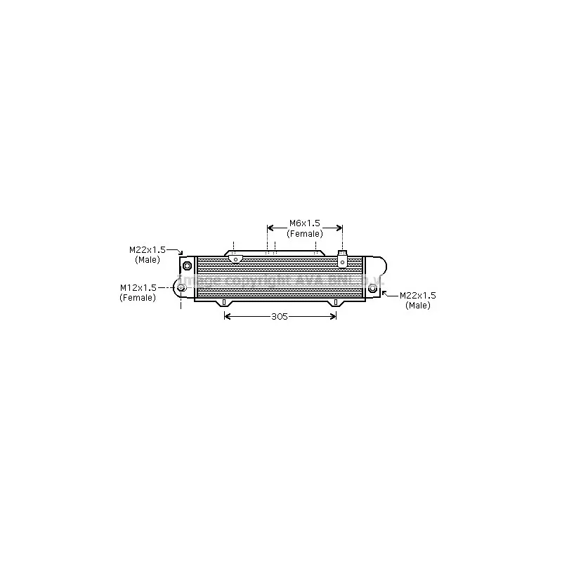 Radiateur d'huile AVA QUALITY COOLING MS3346