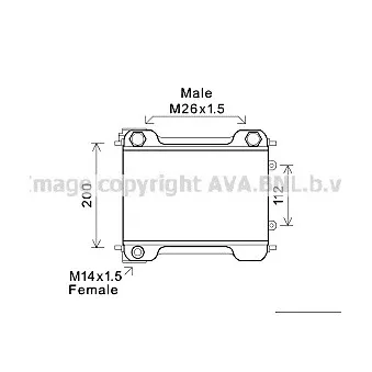 Radiateur d'huile AVA QUALITY COOLING MS3537