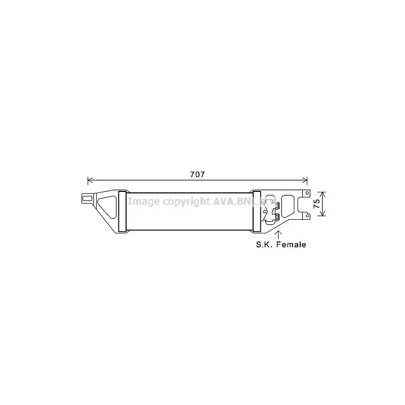 Radiateur d'huile de boîte automatique AVA QUALITY COOLING MS3539