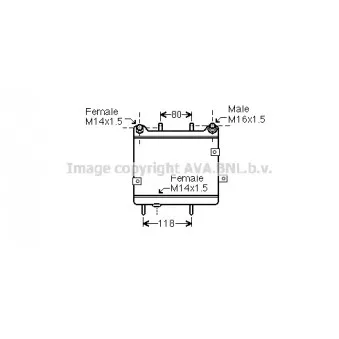 Radiateur d'huile AVA QUALITY COOLING MS3540