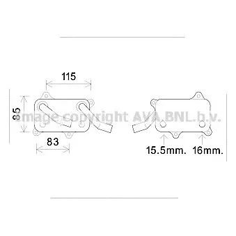 Radiateur d'huile AVA QUALITY COOLING MS3555