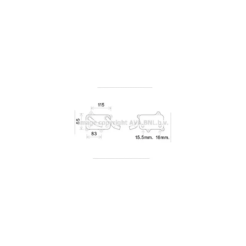 Radiateur d'huile AVA QUALITY COOLING MS3555
