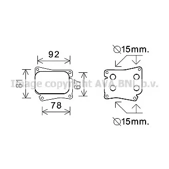Radiateur d'huile AVA QUALITY COOLING MS3559