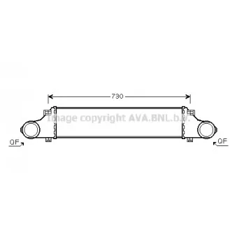 Intercooler, échangeur AVA QUALITY COOLING MS4410