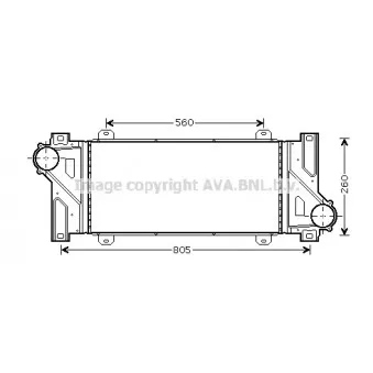 Intercooler, échangeur AVA QUALITY COOLING MS4448