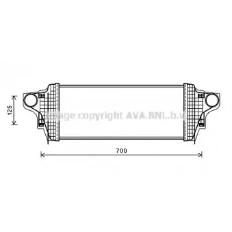 Intercooler, échangeur AVA QUALITY COOLING MS4551