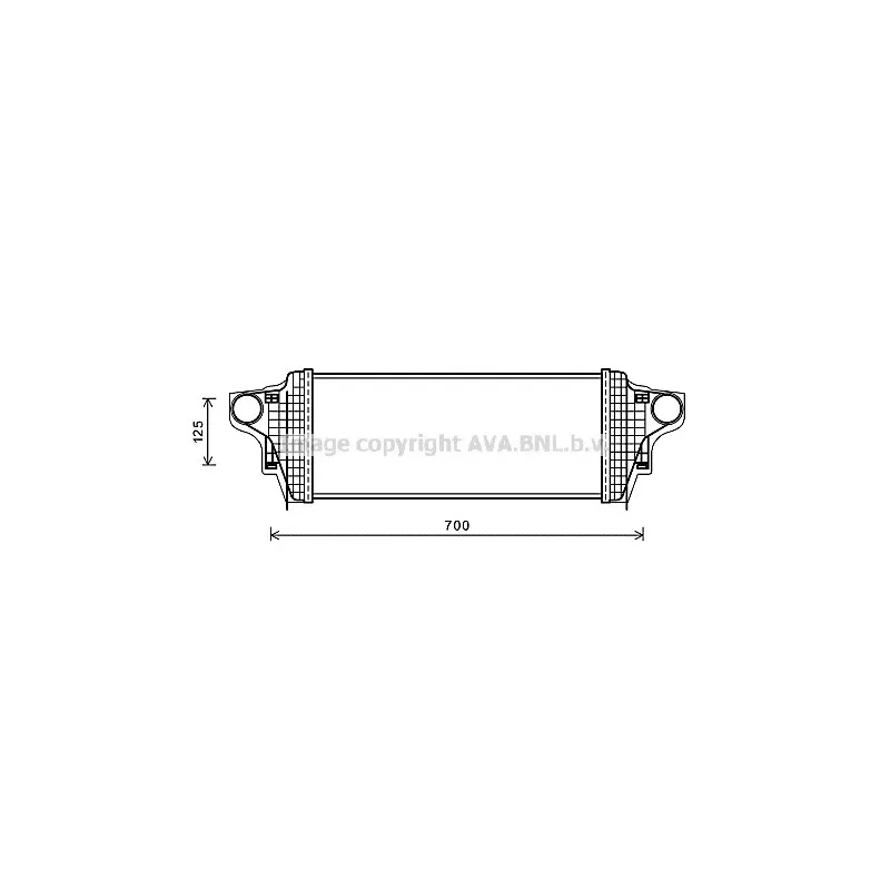 Intercooler, échangeur AVA QUALITY COOLING MS4551